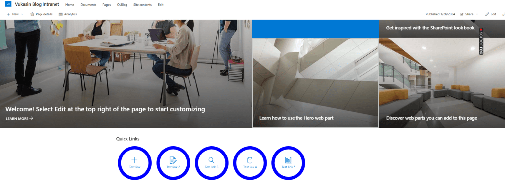 SharePoint Quick Links